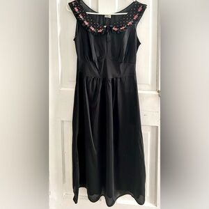 Vintage Black Nylon Tricot “Carol Bent” Nightgown From The 1950s
